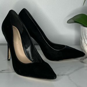 Aldo Black Velvet Stiletto Pump